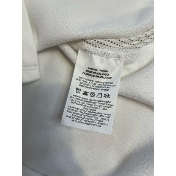 Nike Dry-Fit Activewear Athleisure White Vented Hoodie Glitter Gold Logo Medium - Picture 9 of 11